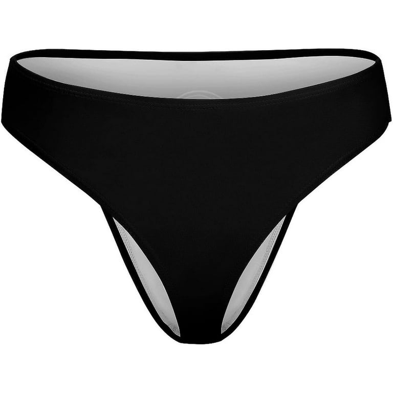 LEVAO Women's Bikini Panties Cotton Underwear Plus Size High Cut String  Ladies Cheeky Underwear 3 pack S-2XL 