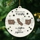 thumbnail image 5 of Cuando Eres Familia, Las Millas No Importan. Millas De Distancia. Familia Lejana. Amigos. Hermanos. Hermanas. Mapa Del Estado. Adorno De Madera De 2 Capas. Colgante De Madera Navideño., 5 of 7