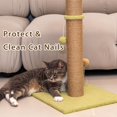 thumbnail image 4 of 39 inch Tall Cat Scratch Post for Indoor Cats with Natural Sisal Rope and Hanging Ball Scratcher Post Tree Kitten and Large Adult Cat Interactive Toy-Leaf, 4 of 8