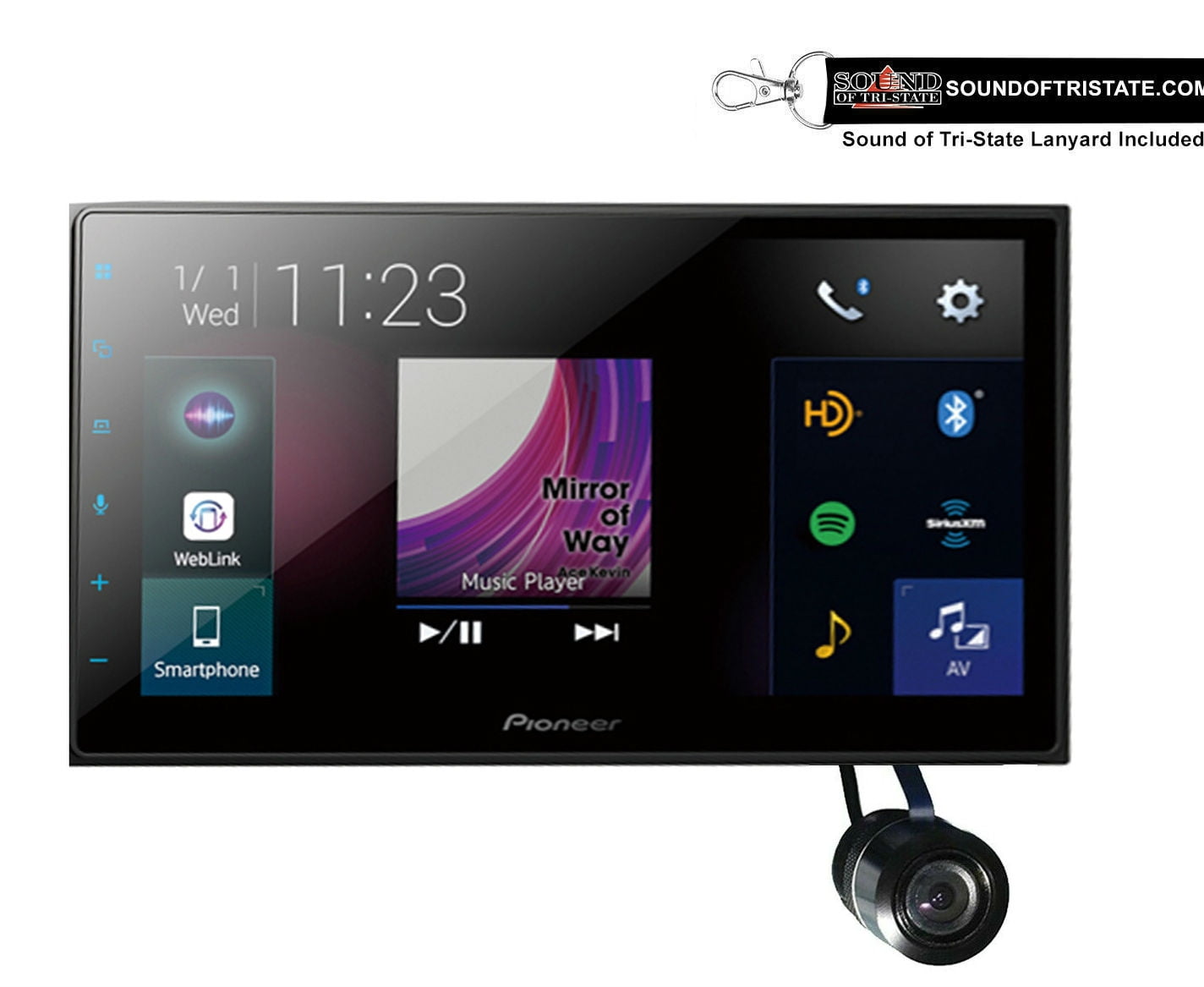 Pioneer DMH2660NEX 6.8" Mechless Media Receiver + Bullet Style Backup