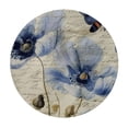 thumbnail image 4 of WYYP Blue Flowers Butterflies Handwritten Message Round Tablecloth Waterproof 100% Polyester Fiber Full Width Single-Sided Printing White, 4 of 8