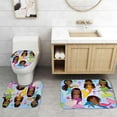 thumbnail image 7 of 4PCS African American Shower Curtain Set, Pink Unicorn Rainbow Stars Afro Black Girl Magic Cute Melanin Princess Girly Bathroom Decor, Waterproof Fabric Shower Curtain, Non-slip Bath Mat, 7 of 7