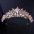 thumbnail image 2 of Children Pink Crystal Tiara Girls Princess Costume Rhinestone Crown H - Party Accessory, 2 of 5