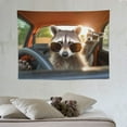thumbnail image 4 of COMIO  Tapestry, Funny Raccoon with Guitar Ride in The Car Tapestry Wall Hanging,Birthday Holiday Party Wall Tapestry for Bedroom College Dorm Room Decor, 40x30 Inch, 4 of 7