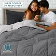thumbnail image 4 of Bare Home 5-Piece Reversible Bed-in-a-Bag - Premium 1800 Collection - Full, Light Gray/Gray Comforter with Black Sheet Set, 4 of 10