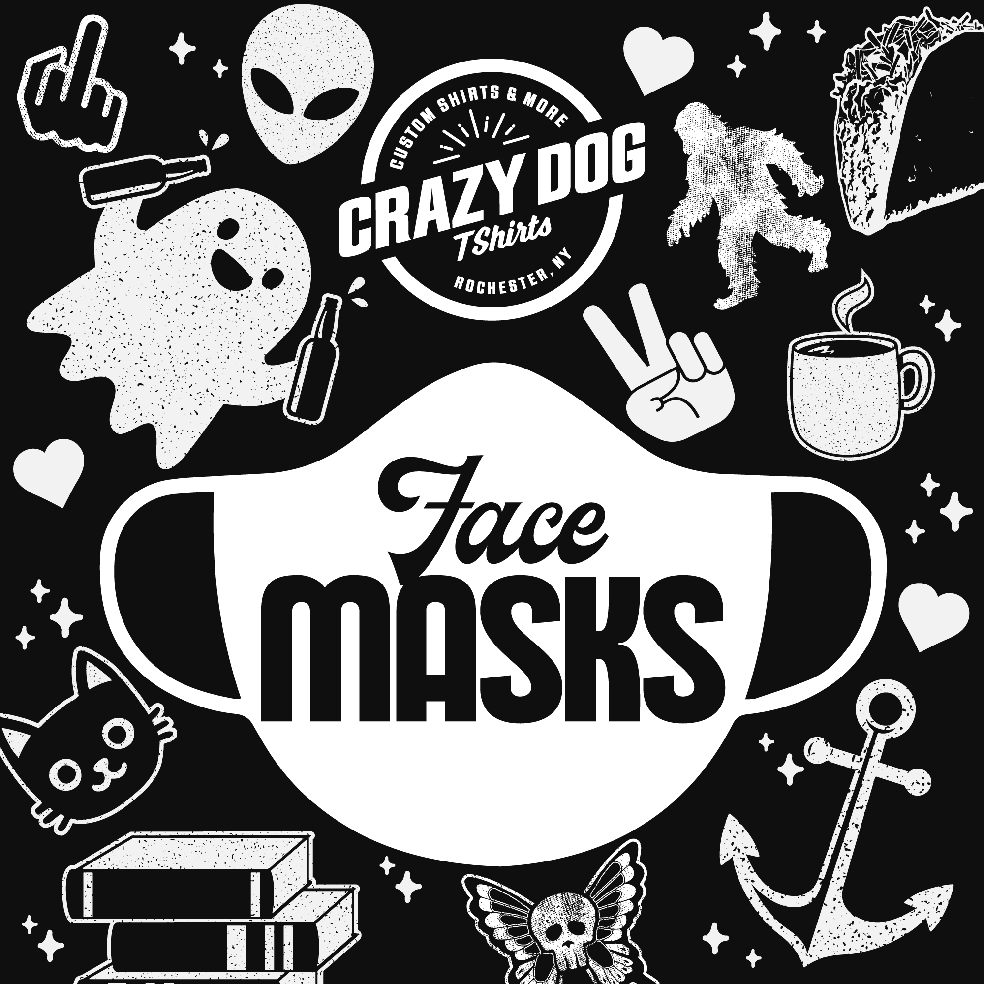 Stayin Spooky Face Mask Funny Halloween Costume Graphic Novelty Nose And Mouth Covering - image 4 of 6
