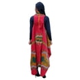 thumbnail image 4 of Red Dashiki African Print Fashion Shawl wrap with Armholes Light-weight with Belt, 4 of 7