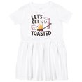 thumbnail image 3 of Inktastic Let's Get Toasted Marshmallows Girls Toddler Dress, 3 of 5