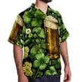 thumbnail image 2 of Saint Patrick's Day Men's Casual Short Sleeve Button Down Shirts - Printed Summer Beach Tops for Men and Women, 2 of 6