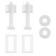 thumbnail image 1 of FELTECHELECTR 2 juegos de tornillos para inodoro: juego de pernos y tornillos de plástico para asiento de inodoro con arandelas y tuercas para una instalación segura que fija el asiento., 1 of 6
