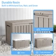 thumbnail image 2 of Chiccushion 80 Gallon Outdoor Patio Box Deck Robust Anti Weather Storage Container for Courtyard Leisure Area, Brown, 2 of 5