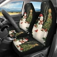 thumbnail image 2 of Jeiento Xmas Car Seat Covers Full Set for Women Men Stretchy Auto Bucket Seat Cover Christmas Tree Back Seat Cover Snowman Car Seat Protector Accessory Fit for Most Vehicles, 2 of 7