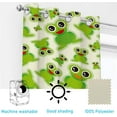 thumbnail image 2 of Coolnut Room Darkening Window Curtains Panels Drapes Green Frog with Big Eyes Thermal Insulated Grommet Blackout Curtains 84x55in 2 Panels, 2 of 4
