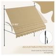 thumbnail image 5 of 10x4ft Patio Awning Retractable, Non-Screw Door/Window Canopy, UV Protection, Adjustable Angle, Beige, 5 of 9