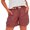 007_Pink, variant on Jxximdong Shorts for Women Women Casual Solid High Waist Cotton And Linen Shorts Womens Elastic Waist Summer Shorts Black L Pants