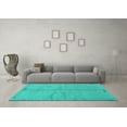 thumbnail image 3 of Ahgly Company Indoor Square Abstract Turquoise Blue Modern Area Rugs, 5' Square, 3 of 4