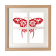 thumbnail image 1 of Cometa chino mariposa en rojo Pantalla de escritorio de pared de marco 4 aperturas, 1 of 4