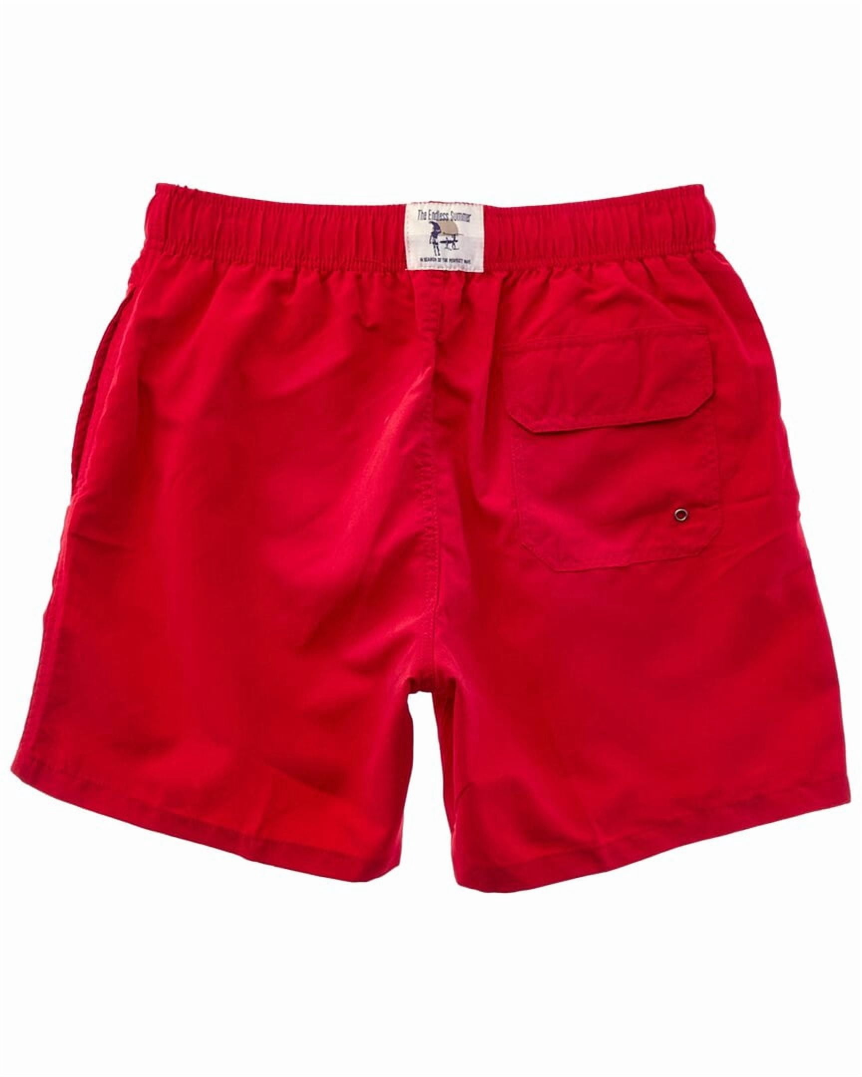 Endless Summer mens  Solid Volley Swim Short, XXL, Red