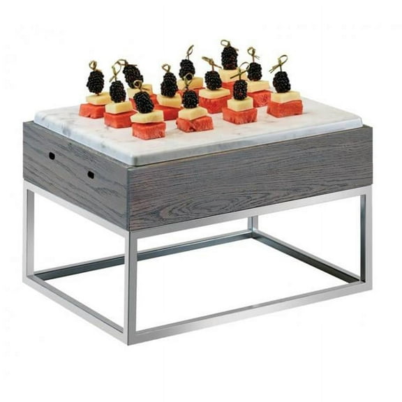 Cal Mil 3822-9-83 Rectangular Display Riser with Melamine Top, Ash Gray - 15 x 11 x 9.25 in.