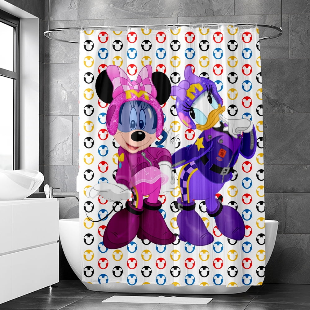 Disney Mickey and Minnie Mickey Mouse Multicolour Shower Curtain ...