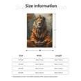 thumbnail image 5 of Hirioo Jungle Meditating Lion for Flannel Blanket, Cozy and Warm Throw for Bed or Couch ,Perfect for All Seasons-40"x30", 5 of 6