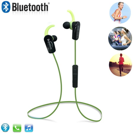 Beyution BT508S Bluetooth V4.1 Sport Headphones, Wireless Earbuds for Running Workout, Noise Cancelling Sweatproof Cordless Headset for Gym Use, Earphones w/Mic, iPhone Android Laptop PC