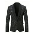 thumbnail image 7 of Men'S Slim Fit Suit 2 Piece Suit for Men Glitter Suits Wedding Suits Slim Fit Daily Business Solid Colored Graduation Suits 2 Piece Single Breasted One-Button Suits, 7 of 7