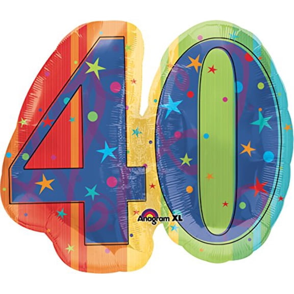 Celebrate 40 Square Balloon - Party Supplies
