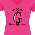 thumbnail image 4 of Inktastic Letter G Monogram Tribal Arrow Women's V-Neck T-Shirt, 4 of 5