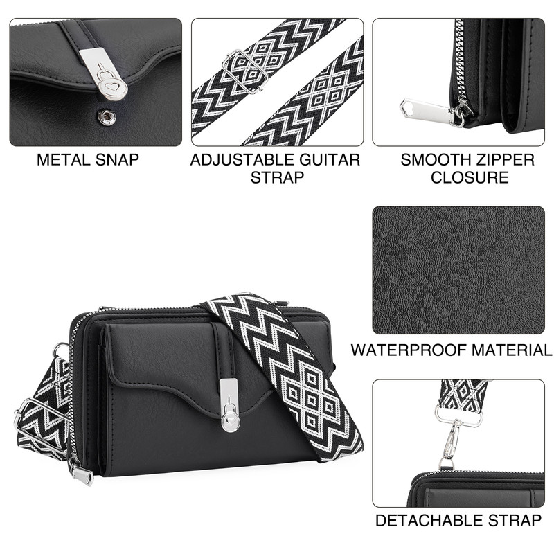 FALAN MULE Women's Crossbody Phone Bag Lightweight Large Capacity Shoulder Bag with Card Slots Coin Purse Stylish Cute Cell Phone Pouch