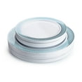 thumbnail image 2 of " OCCASIONS " 120 Pieces Pack, Disposable Wedding Party Plastic Bowls (12 oz Soup Bowl, Venice in White / Ivory & Silver), 2 of 2
