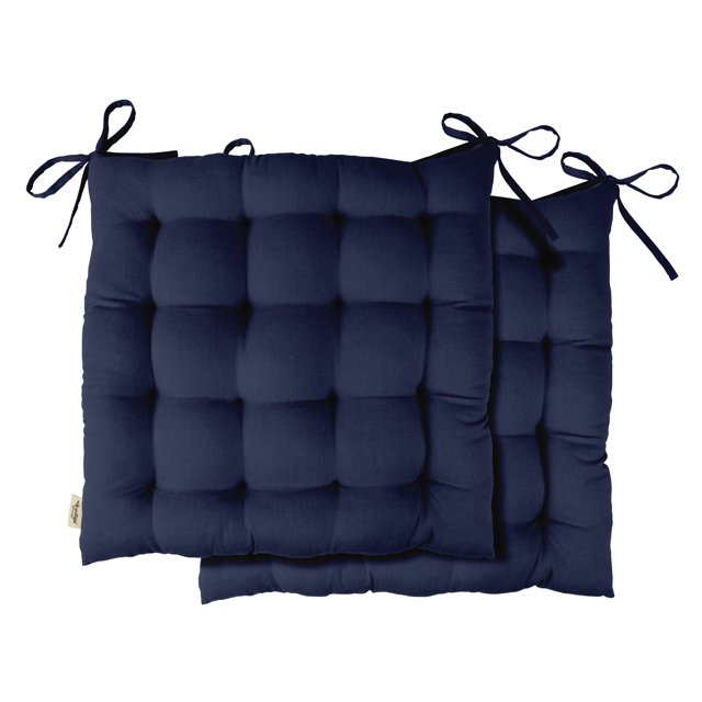 Vargottam Set of 2 Comfortable Chair Pads Seat Cushion with Full-Length Ties for Non-Slip Support Polyester Filling for Dining | Office | Kitchen Reduces Pressure & Washable