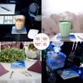 thumbnail image 2 of POGLIP Sunny Blue Sky with White Clouds Set of 6 Coaster for Drinks, Absorbent Ceramic Stone Coasters Cup Mat with Cork Base for Home Kitchen Room Coffee Table Bar Decor, 2 of 4