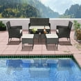 thumbnail image 1 of Costway 7pcs Patio Rattan Sofa Furniture Set Table Ottoman Metal Cushioned Outdoor Pool, 1 of 10