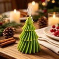 thumbnail image 2 of Leodye 1PCS Christmas Tree Shaped Candle Tabletop Festive Display Ornament Suitable for Home Holiday Layout and Festival Gift -4.33 × 3.15 × 3.15 in, 2 of 5