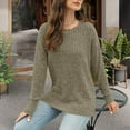 thumbnail image 5 of LIaqionyy Shirts for Women Crewneck Fall Casual Outfits Tunic Tops Loose Dressy Pullover Fashion Winter Clothes, 5 of 7