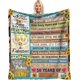 thumbnail image 1 of LHSHID 50th Birthday Gifts for Women Happy 50 Year Old Gifts Decorations Gift Ideas for Her Funny 50th Birthday Throw Blanket Gift Ideas 50"x60", 1 of 7