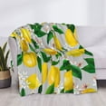 thumbnail image 3 of KLL Lemon Seamless Pattern Oil Painting Effect Print Fleece Throw Blanket, Horizontal Fleece Bedding Cute Soft Blankets Comfy Fleece Flannel Plush Home Decor for Couch & Bed-40"x30", 3 of 6