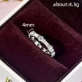 thumbnail image 2 of K-KED Pretty 925 Silver Filled Ring Sparkly Cubic Zircon Women Wedding Ring Sz 6-10-9, 2 of 6