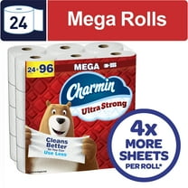 Charmin Ultra Strong Toilet Paper 24 Mega Rolls, 220 Sheets Per Roll