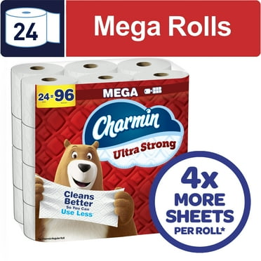 Charmin Ultra Strong Toilet Paper 24 Mega Rolls, 220 Sheets Per Roll