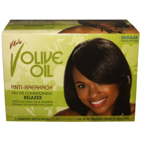 Olive Oil Sensitive Scalp No-Lye Relaxer Kit - Walmart.com