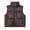Coffee, variant on Lixiuxyad Puffer Winter Coats Women's Down Vest Autumn Winter Loose Stand Collar Sleeveless Jacket Solid Color Warm Outerwear Black