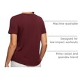 thumbnail image 4 of Remera CRZ YOGA de Algodón Pima Cuello Redondo Manga Corta Roja - M, 4 of 5
