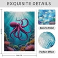 thumbnail image 3 of Diamond Art Kit for Adults, Pink Octopus Coral Reef Wonderland Diamond Painting for Adults Beginners, DIY Diamond Art Painting Kits, 5D Diamond Painting Crafts for Home Decor 12x16 Frameless, 3 of 7