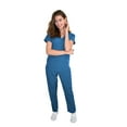 thumbnail image 6 of Womens Medical Scrub Set GT 4FLEX Vneck Top and Pant-Caribbean-Large, 6 of 7