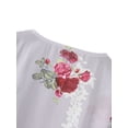 thumbnail image 6 of Sedceaty Women Swimsuit Cover Up, Summer Bikini Beachwear Dress Kimono Cardigan Rose Pattern Long Sleeve Beach Cover Up Tops, 6 of 9