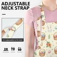 thumbnail image 5 of Easter and Easter Baskets Cream Yellow Pattern Apron with Pockets, Cotton Linen Waterproof Adjustable Apron for Women, Kitchen Cooking Gardening BBQ Salon Apron, 33x27 Inch, 5 of 6