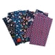 thumbnail image 1 of Paquetes de 5 piezas de tela negra en cuartos, tela precortada con estampado animal para patchwork. Azul, 1 of 9