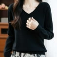 thumbnail image 4 of Winter Sweaters for Women, Semi High Neck Knitted Sweater in Solid Color, 4 of 6